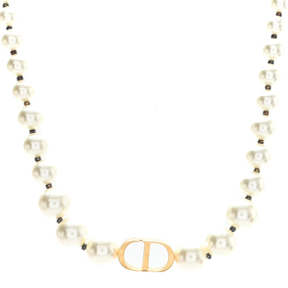 Christian Dior Pearl 30 Montaigne Choker Necklace Gold 1 of 5