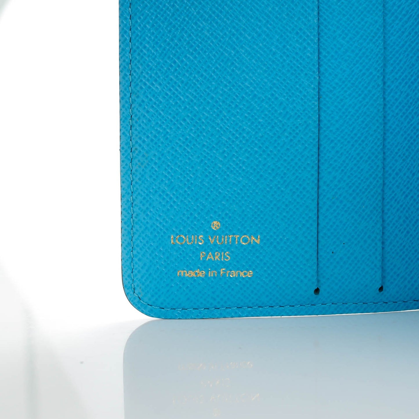 Monogram Groom Compact Zip Wallet Blue