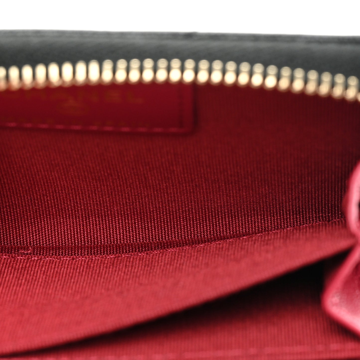 Lambskin Quilted Chanel 19 Zip Around Coin Purse Wallet Black