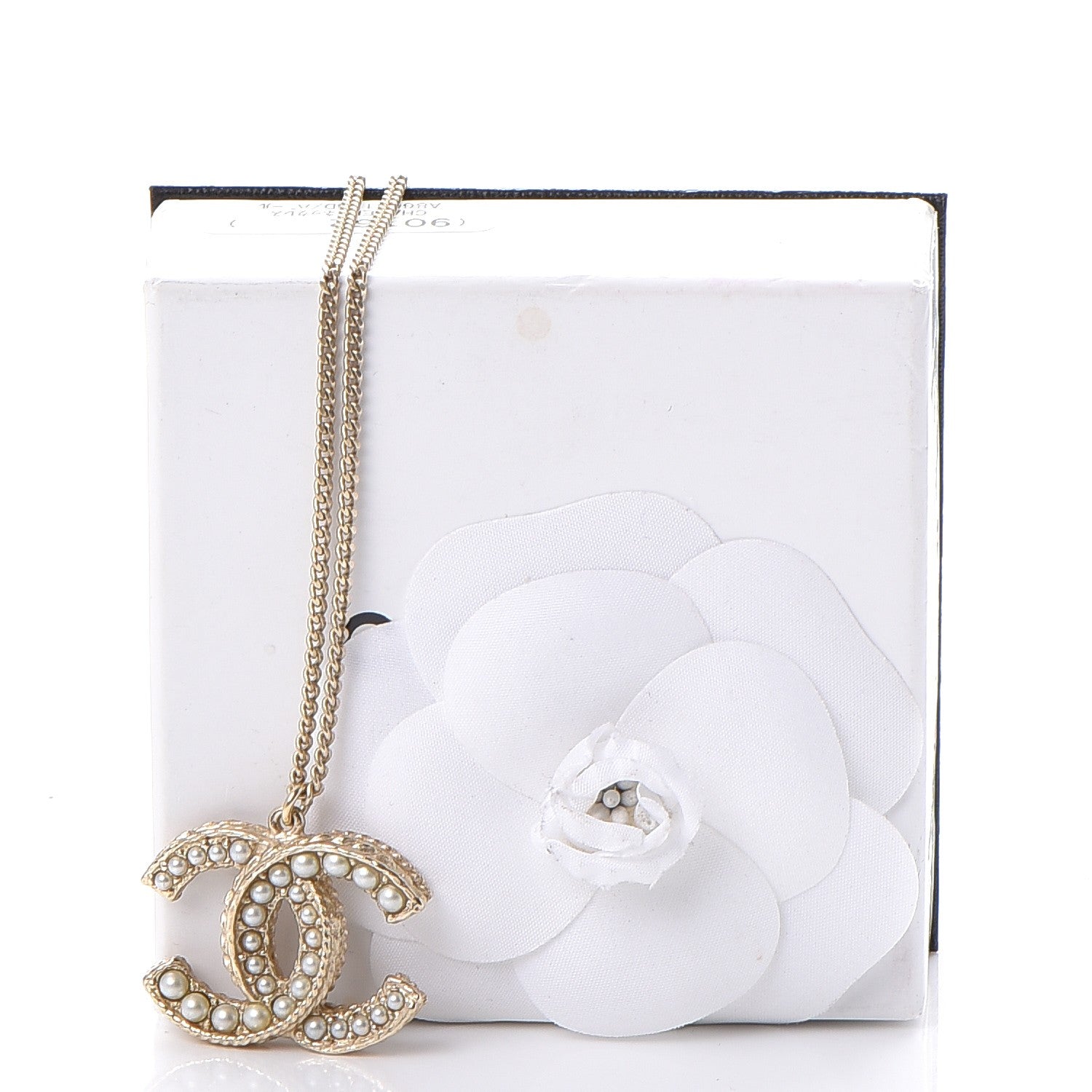 Chanel Pearl CC Pendant Necklace Gold 6 of 6