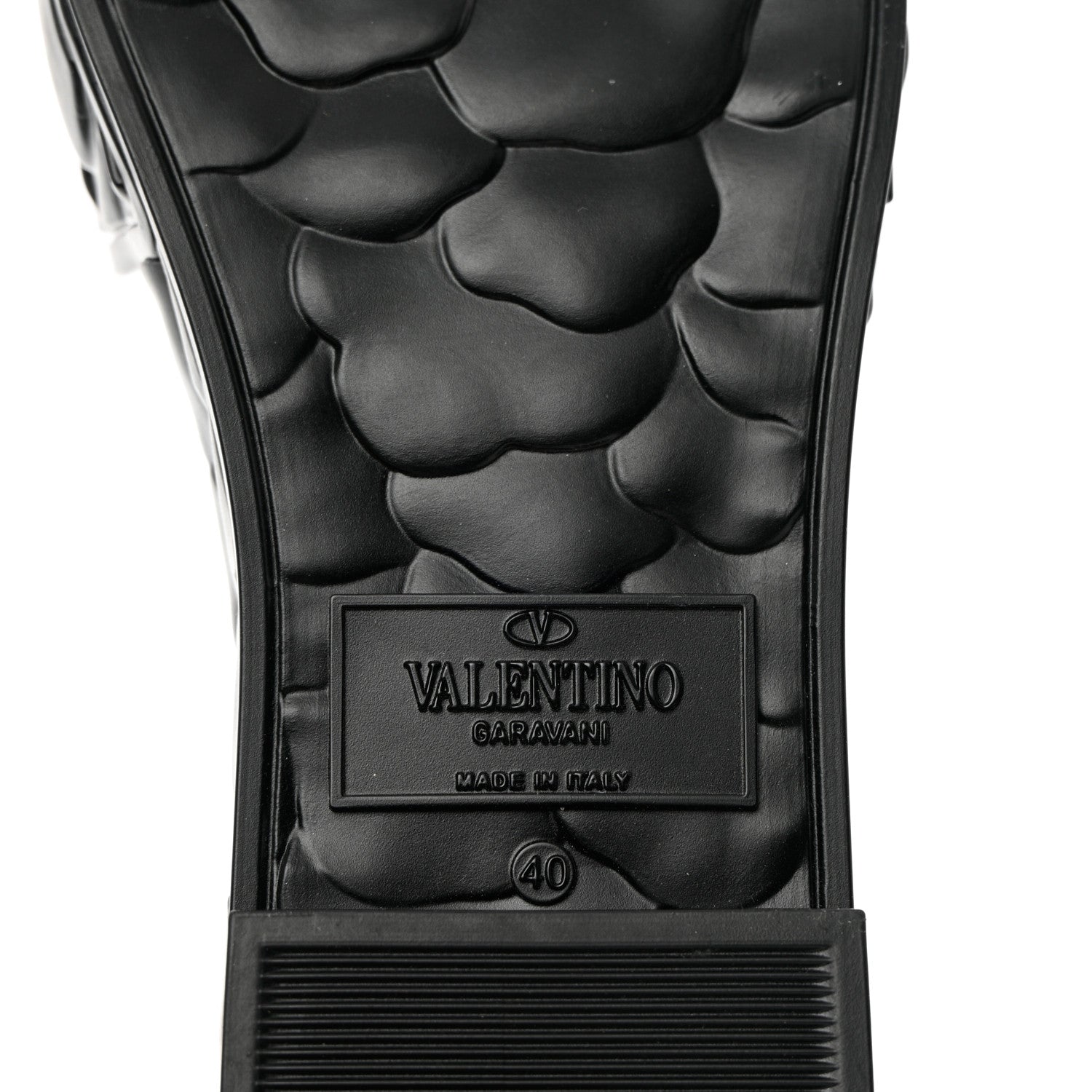 Valentino Garavani Rubber Atelier 03 Rose Edition 25/40mm Platform Slide Sandals 40 Black 9 of 12