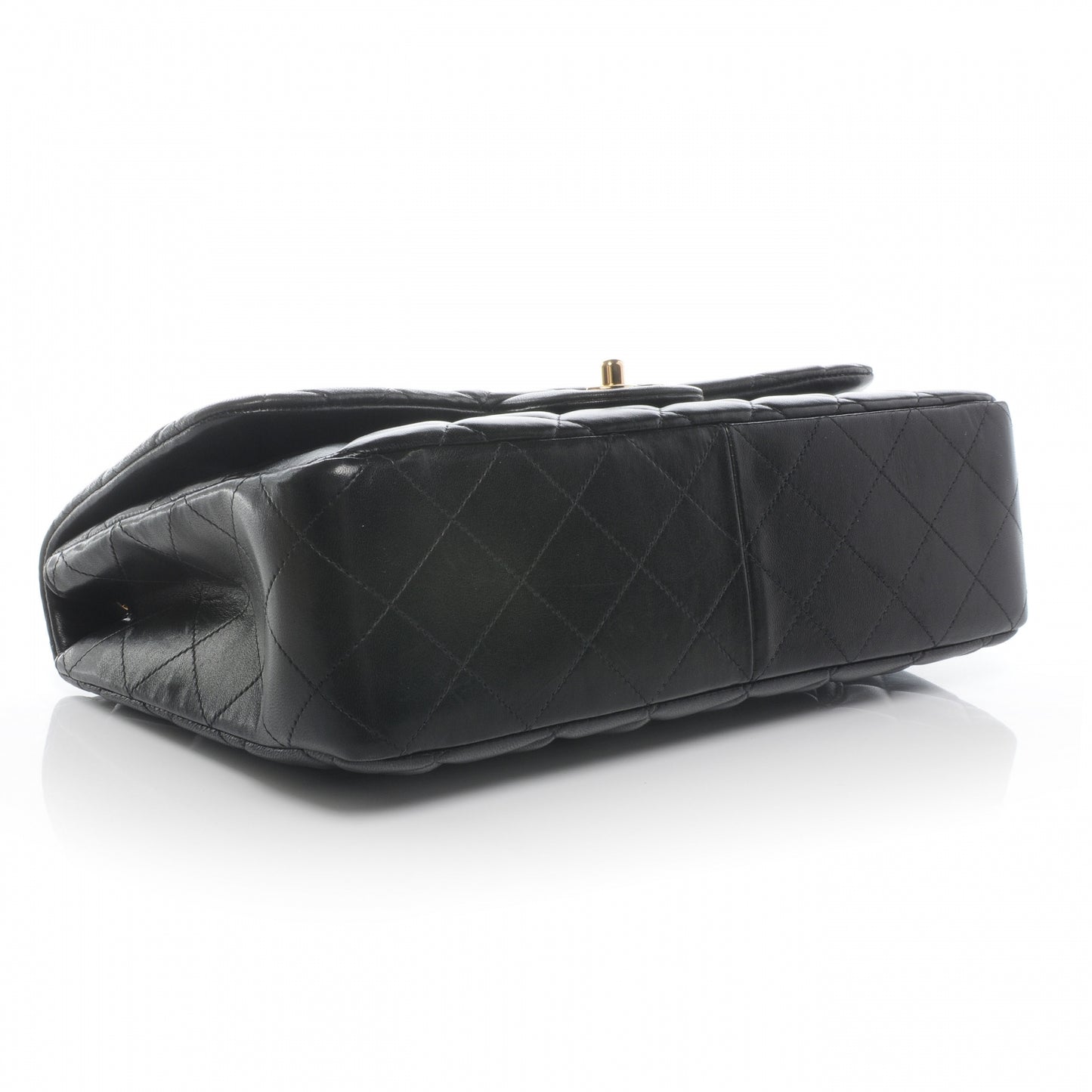 Lambskin Jumbo Single Flap Black
