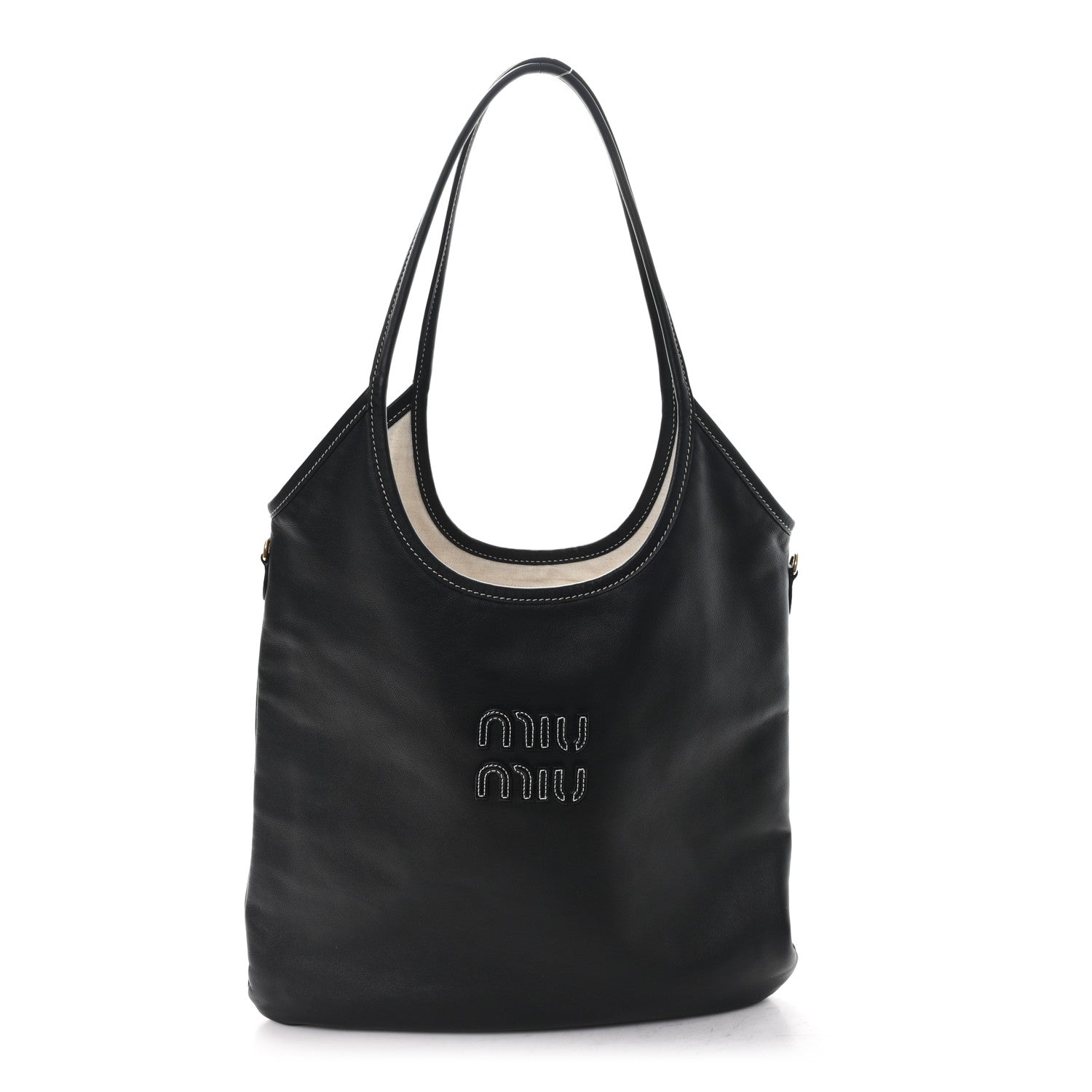 Miu Miu Nappa Ivy Bag Black 1 of 9