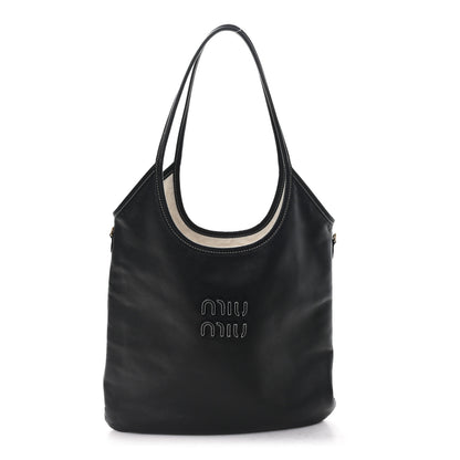 Miu Miu Nappa Ivy Bag Black 1 of 9