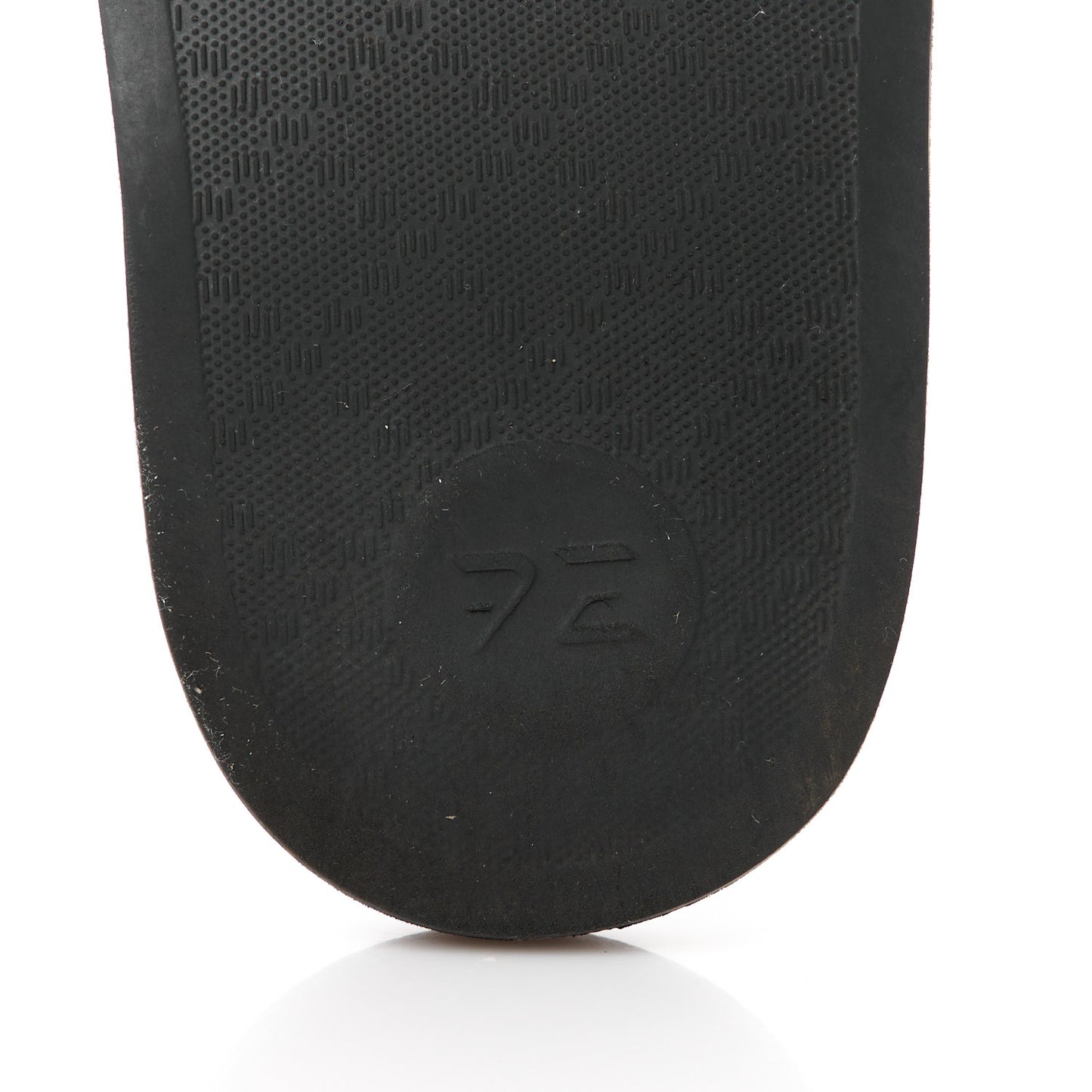 Rubber GG Monogram Perforated Womens Slide Sandals 37 Black