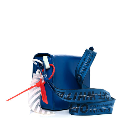 Off-White Calfskin Binder Clip Bag Blue 3 of 11