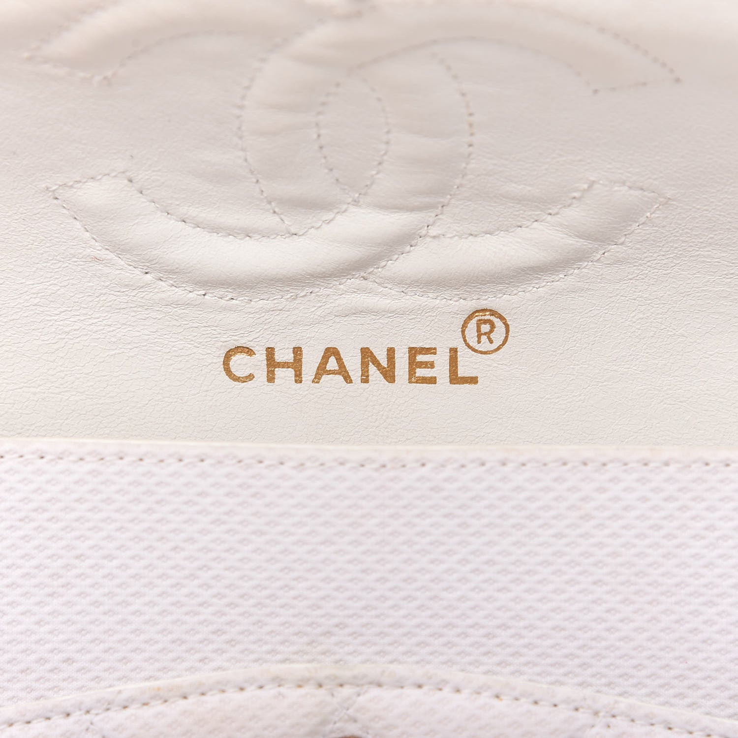 Chanel Neoprene Quilted Medium Double Flap White 9 of 14
