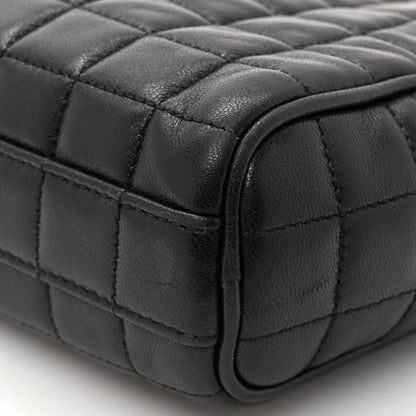 Saint Laurent Lambskin Carre Quilted Cassandre Mini Camera Bag Black 14 of 17