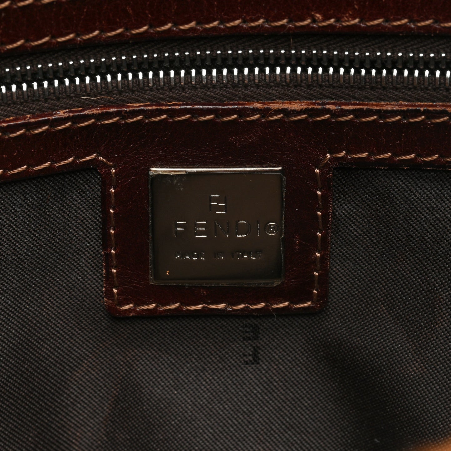 Calf Hair Mama Baguette Brown