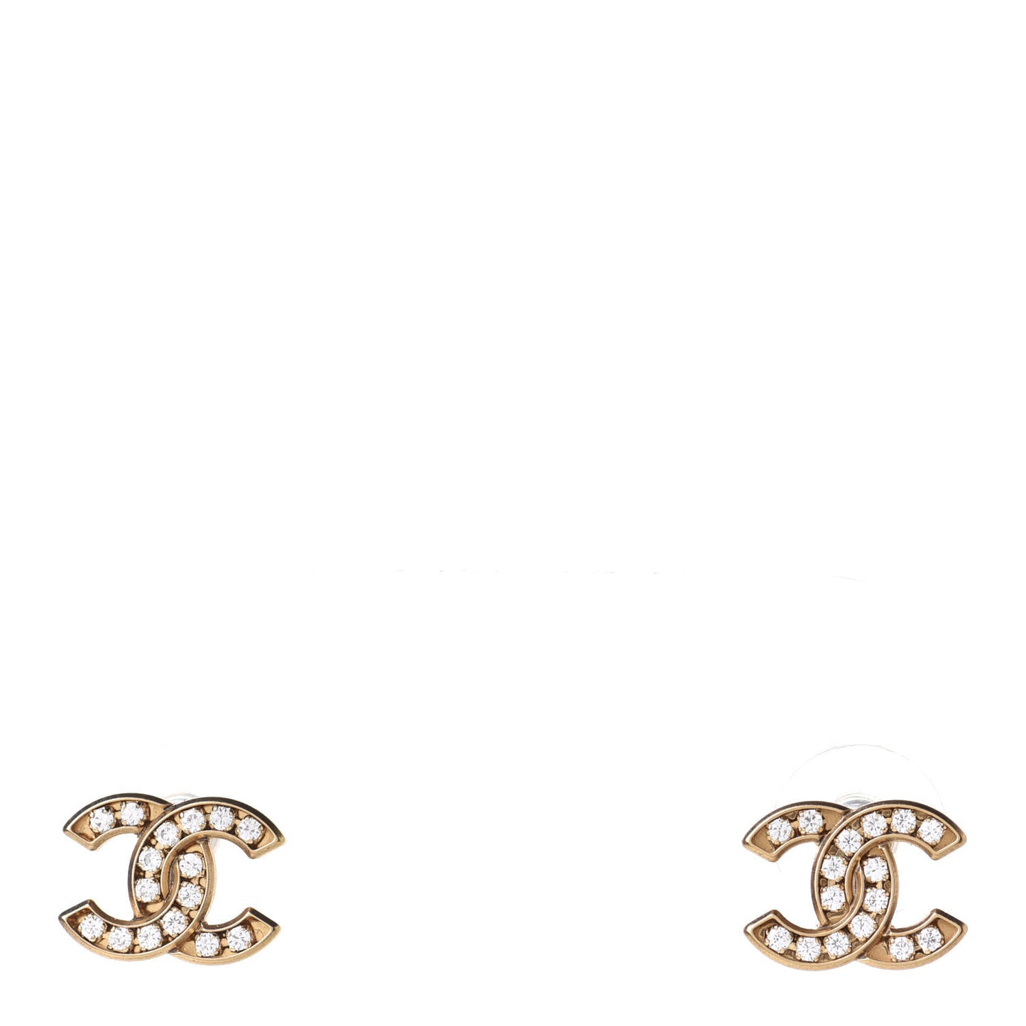 Crystal CC Earrings Gold