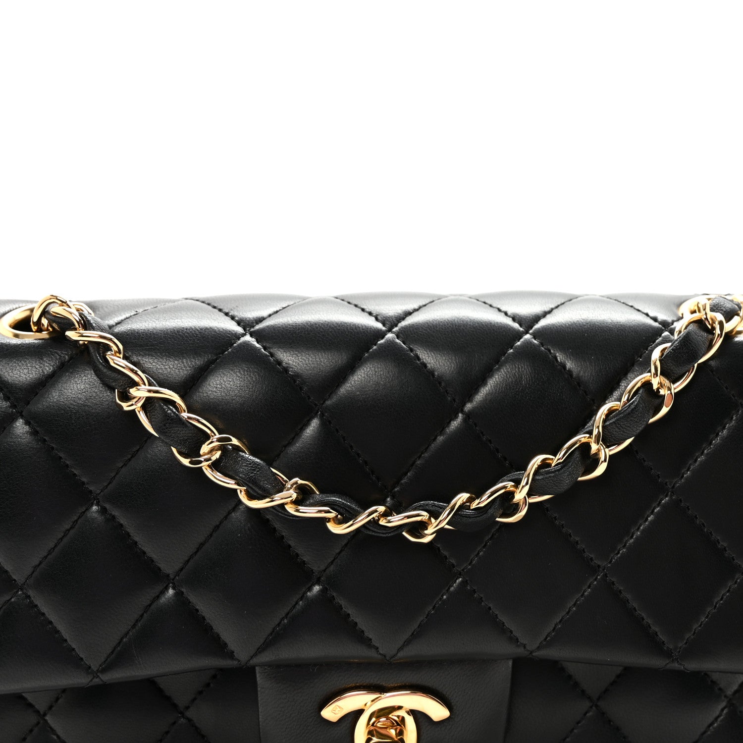 Chanel Lambskin Quilted Small Double Flap Black 8 of 10