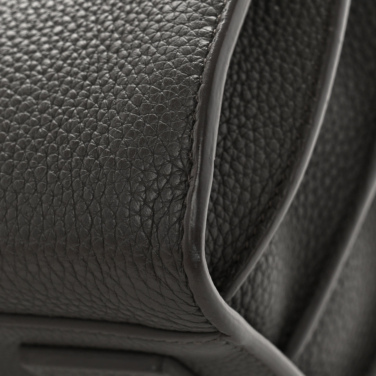 Grained Calfskin Baby Supple Sac De Jour Fog