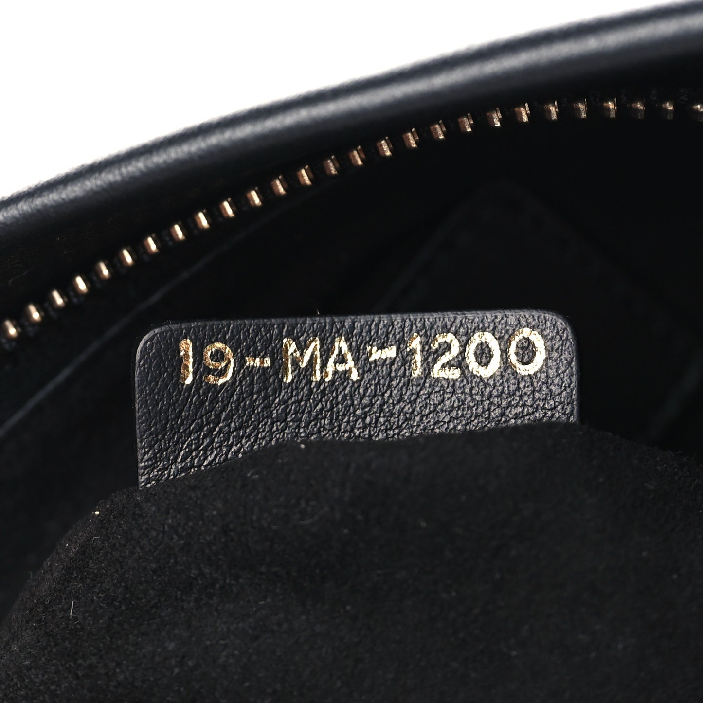 Calfskin Embossed Logo Zip Clutch Black