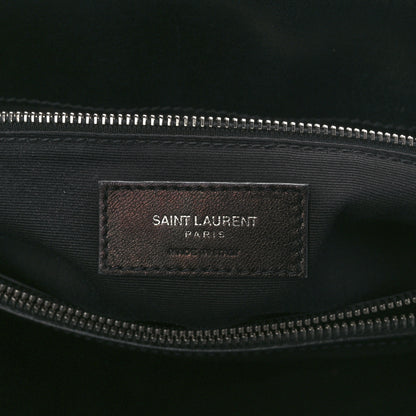 Saint Laurent Calfskin Y Quilted Monogram Large Loulou Chain Satchel Black 7 of 13