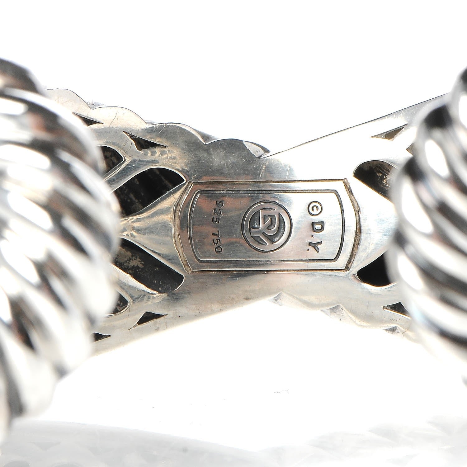 David Yurman Sterling Silver Crossover Cuff 4 of 6