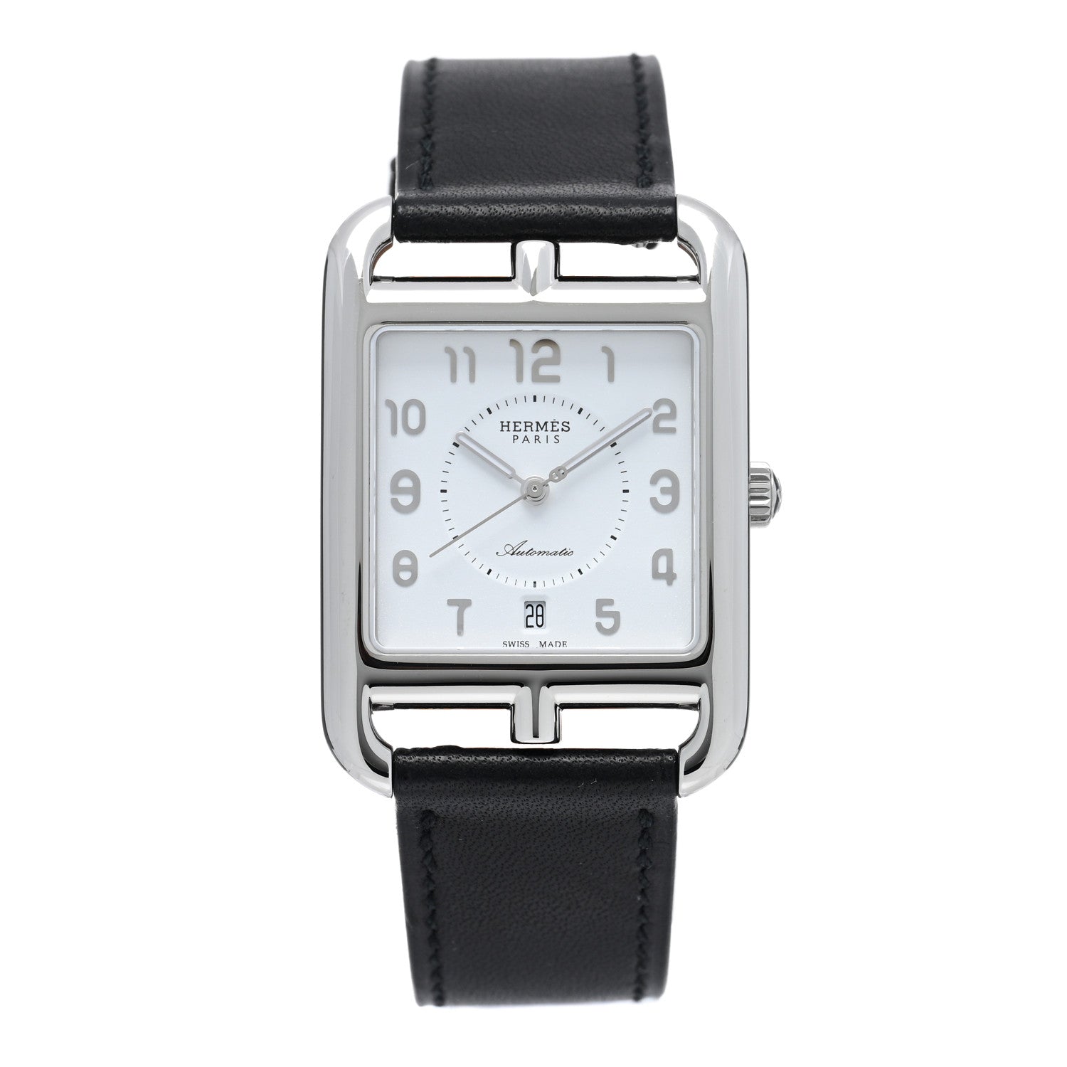 Hermes Stainless Steel Barenia 29mm Cape Cod Automatic Watch Noir 1 of 6