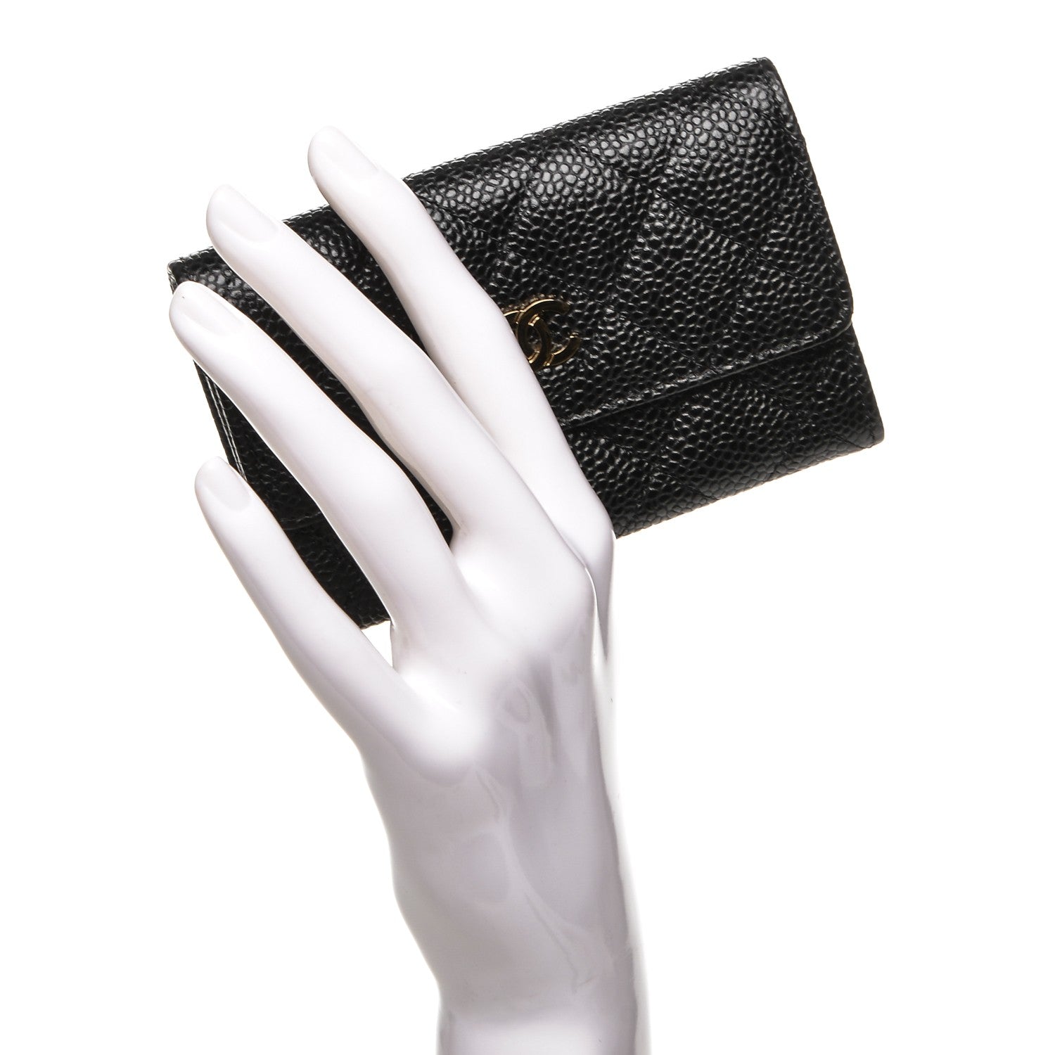 Chanel Caviar Quilted Flap Card Holder Black 2 of 8