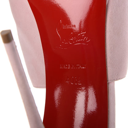 Christian Louboutin Suede Submuline 120 Fleur Paillette Slide Sandals 40.5 Pompadour 11 of 12