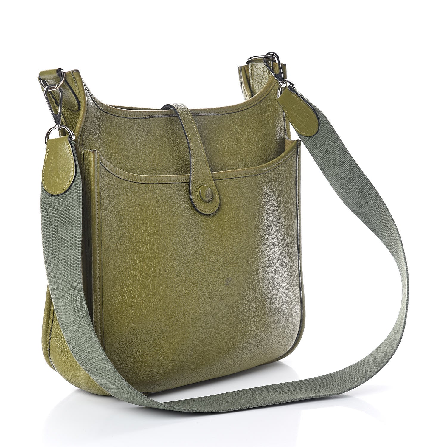 Hermes Taurillon Clemence Evelyne II PM Vert Chartreuse 3 of 9