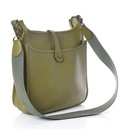 Hermes Taurillon Clemence Evelyne II PM Vert Chartreuse 3 of 9