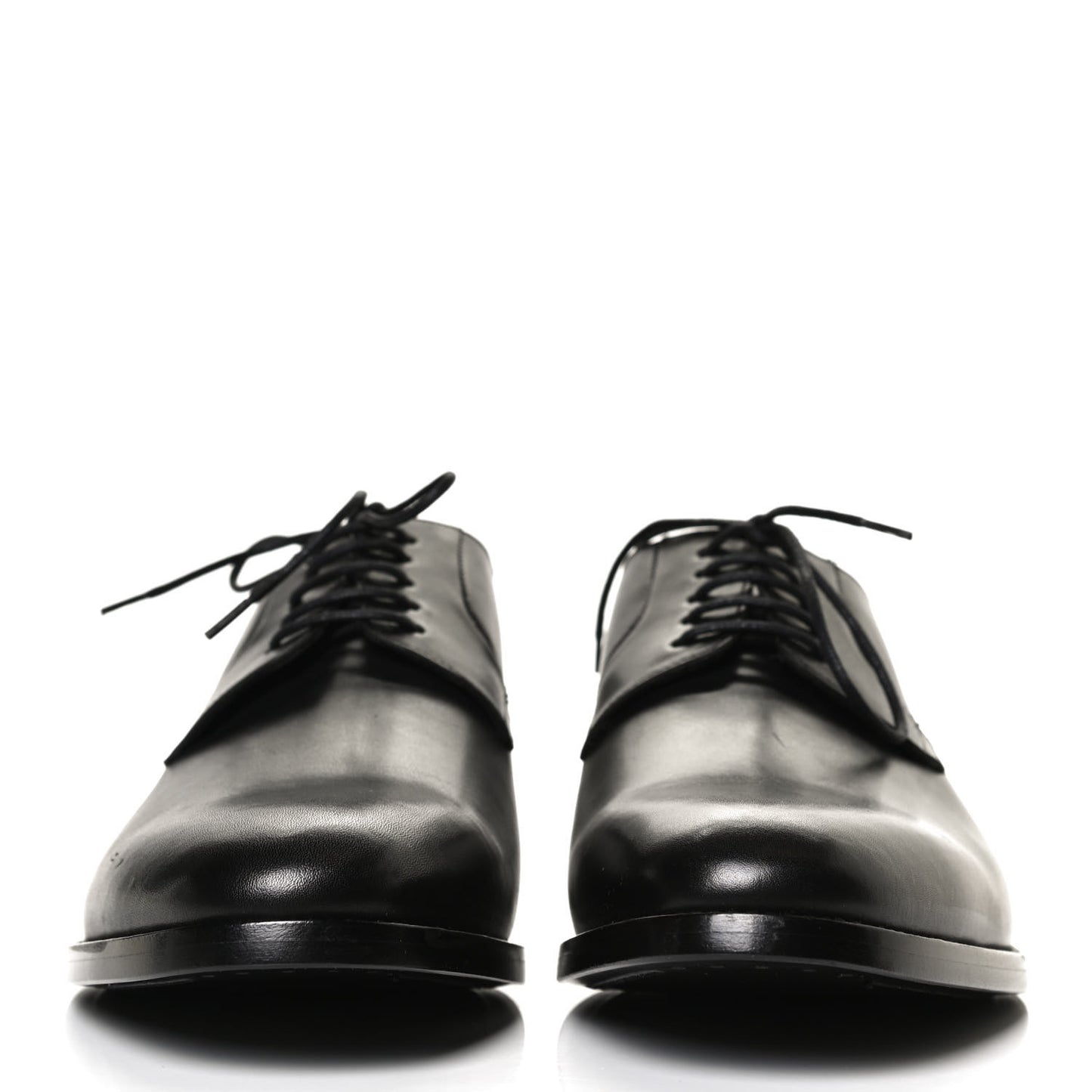 Calfskin Mens Simon Derby Lace Up Shoes 41.5 Black