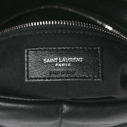 Saint Laurent Lambskin Quilted Small Loulou Puffer Monogram Chain Satchel Black 6 of 12