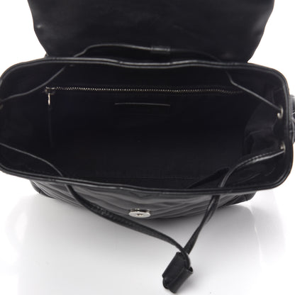 Saint Laurent Calfskin Y Quilted Monogram Small Loulou Backpack Black 5 of 12