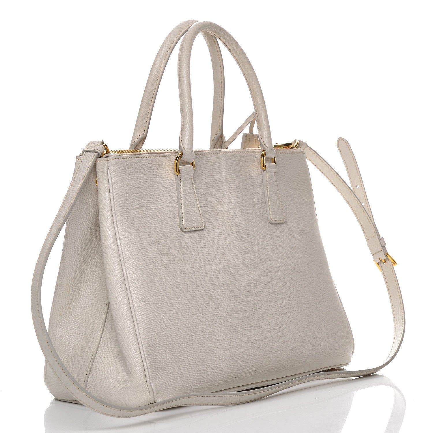 Prada Saffiano Medium Galleria Double Zip Tote Talco 4 of 14