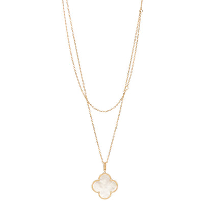 Van Cleef & Arpels 18K Yellow Gold Mother of Pearl Magic Alhambra Long Necklace 1 of 5