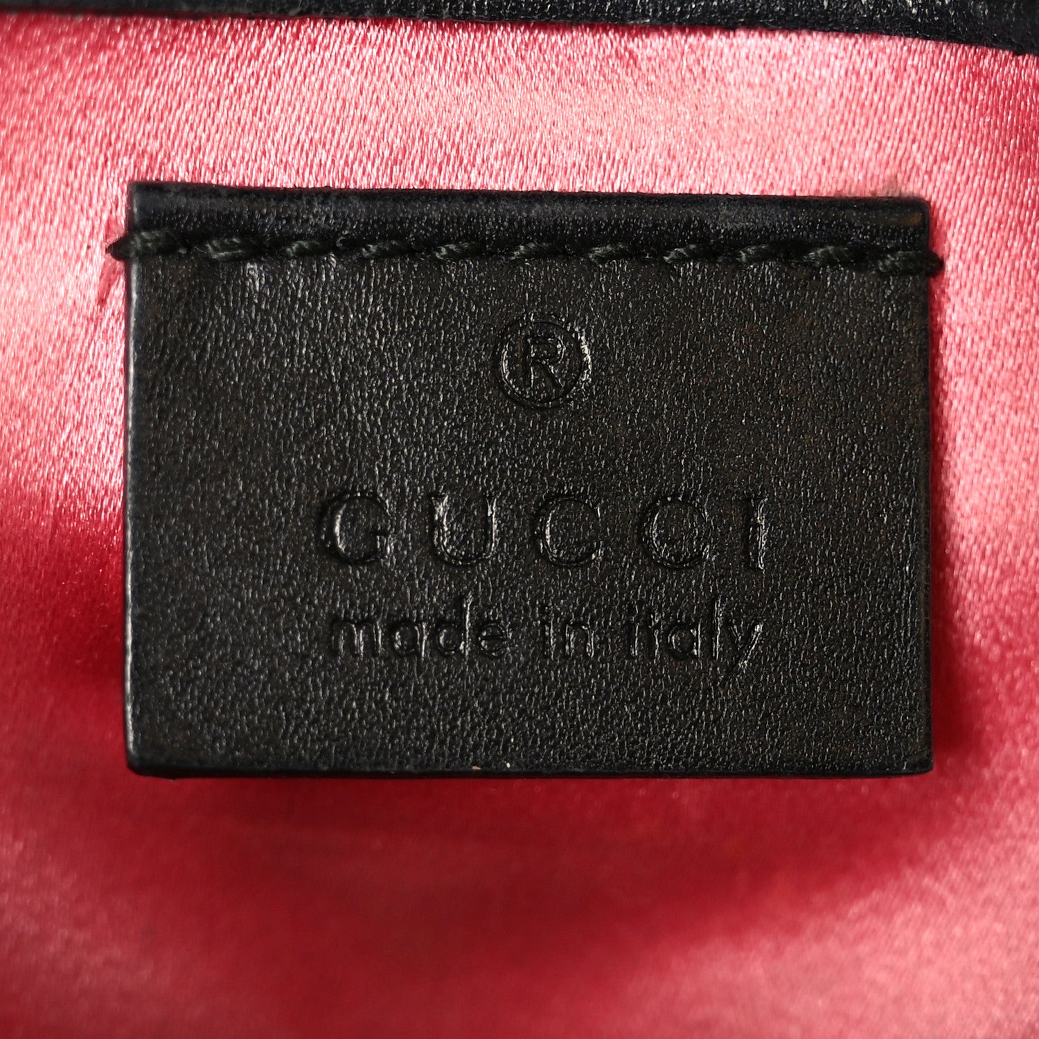 Gucci Calfskin Matelasse Super Mini GG Marmont Shoulder Bag Black White 5 of 9