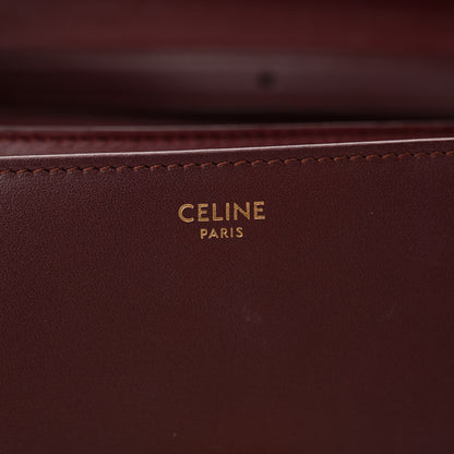 Celine Box Calfskin Medium Classic Box Flap Bag Burgundy 7 of 13