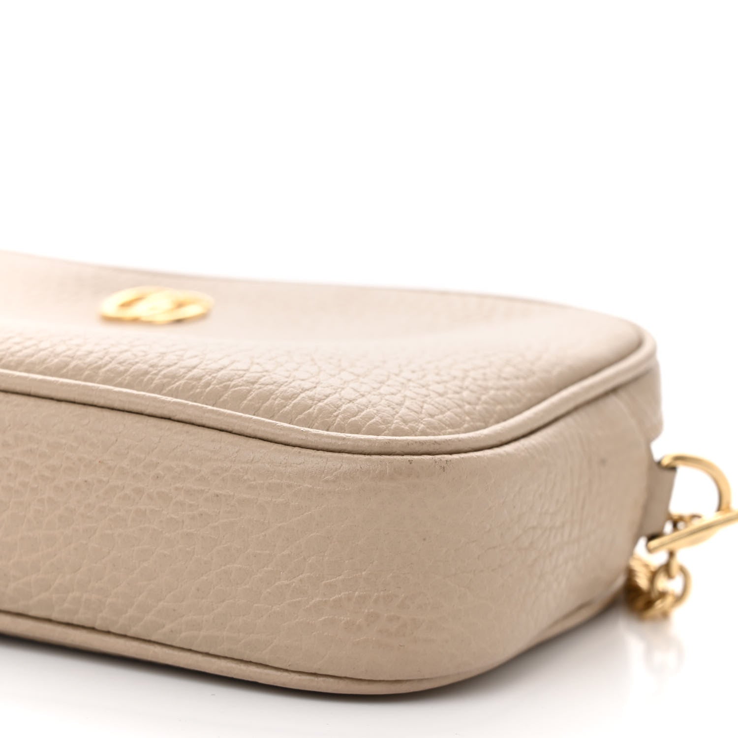 Gucci Dollar Calfskin Super Mini GG Marmont Chain Shoulder Bag Beige 10 of 13