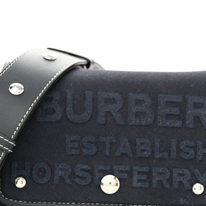 Burberry Cotton Canvas Horseferry Small Crossbody Bag Navy 8 of 11