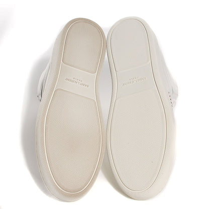 Saint Laurent Nappa Wolly High Top Sneakers 36.5 Optique White 5 of 8