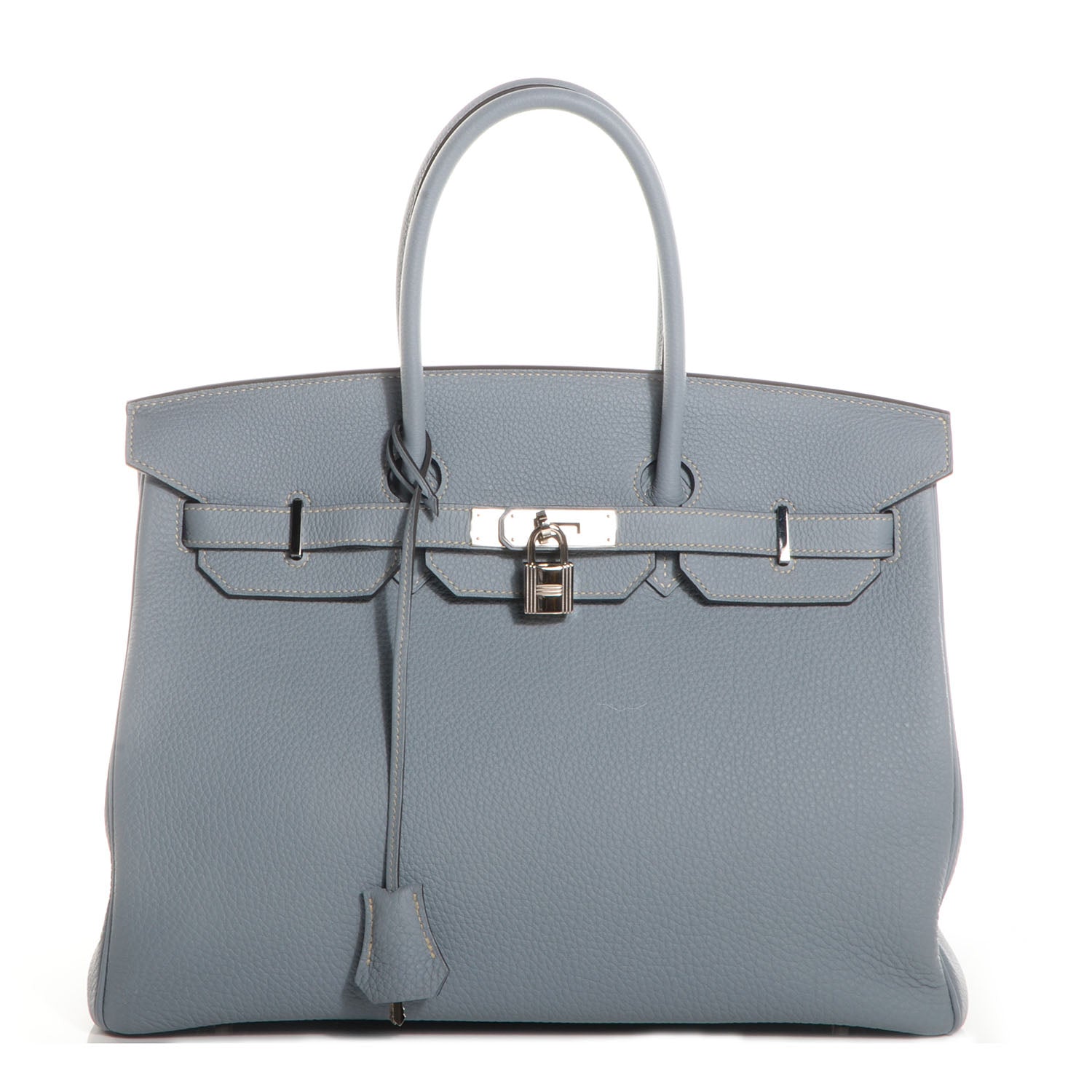 Hermes Togo Birkin 35 Bleu Lin 1 of 10