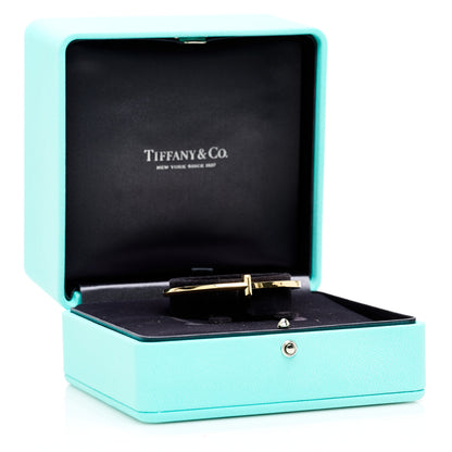 Tiffany 18K Yellow Gold Narrow T T1 Hinged Bangle Bracelet 4 of 4