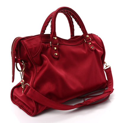 Balenciaga Satin Classic Gold Hardware City Red 3 of 12