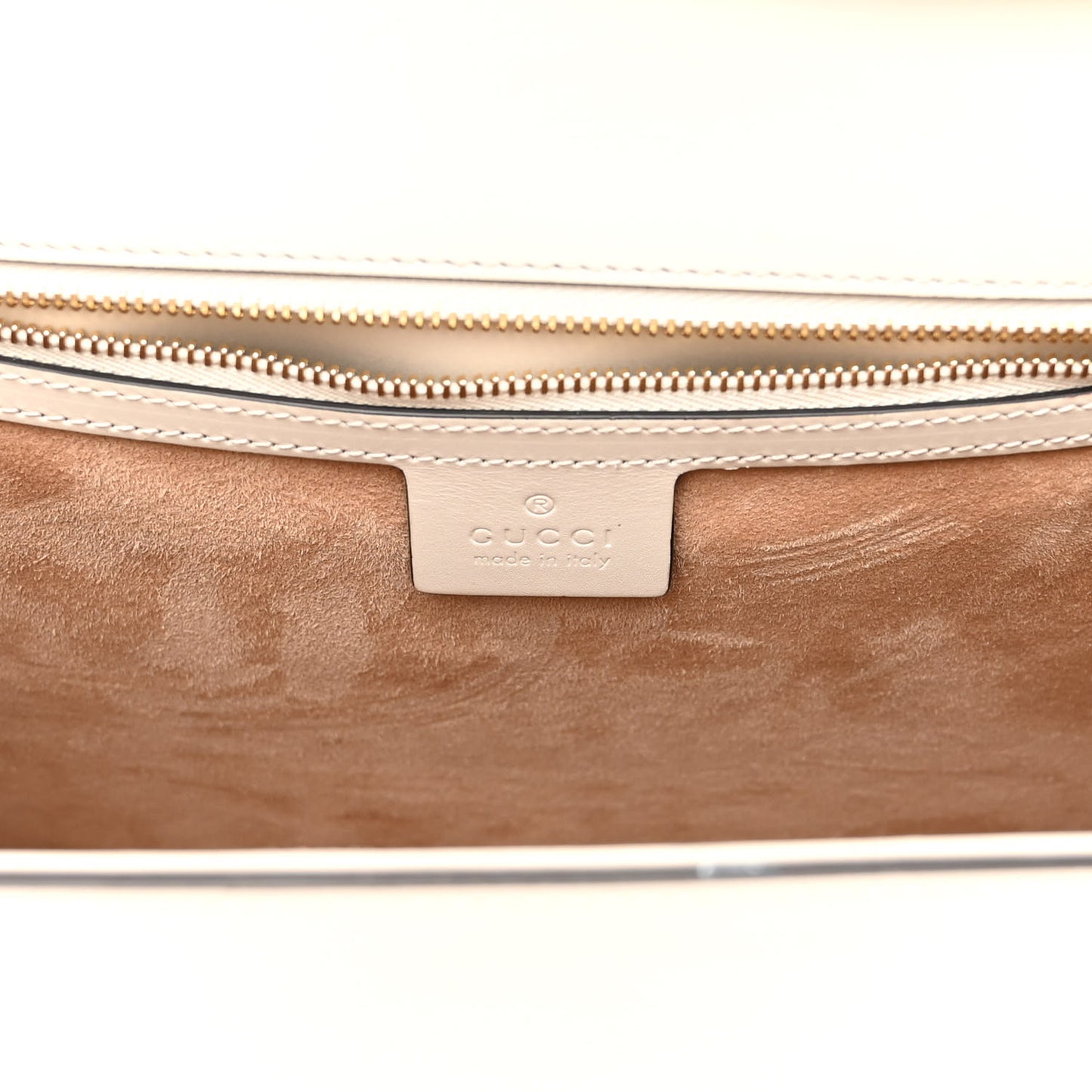 Calfskin Web Medium Sylvie Top Handle Bag White