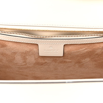 Gucci Calfskin Web Medium Sylvie Top Handle Bag White 6 of 11