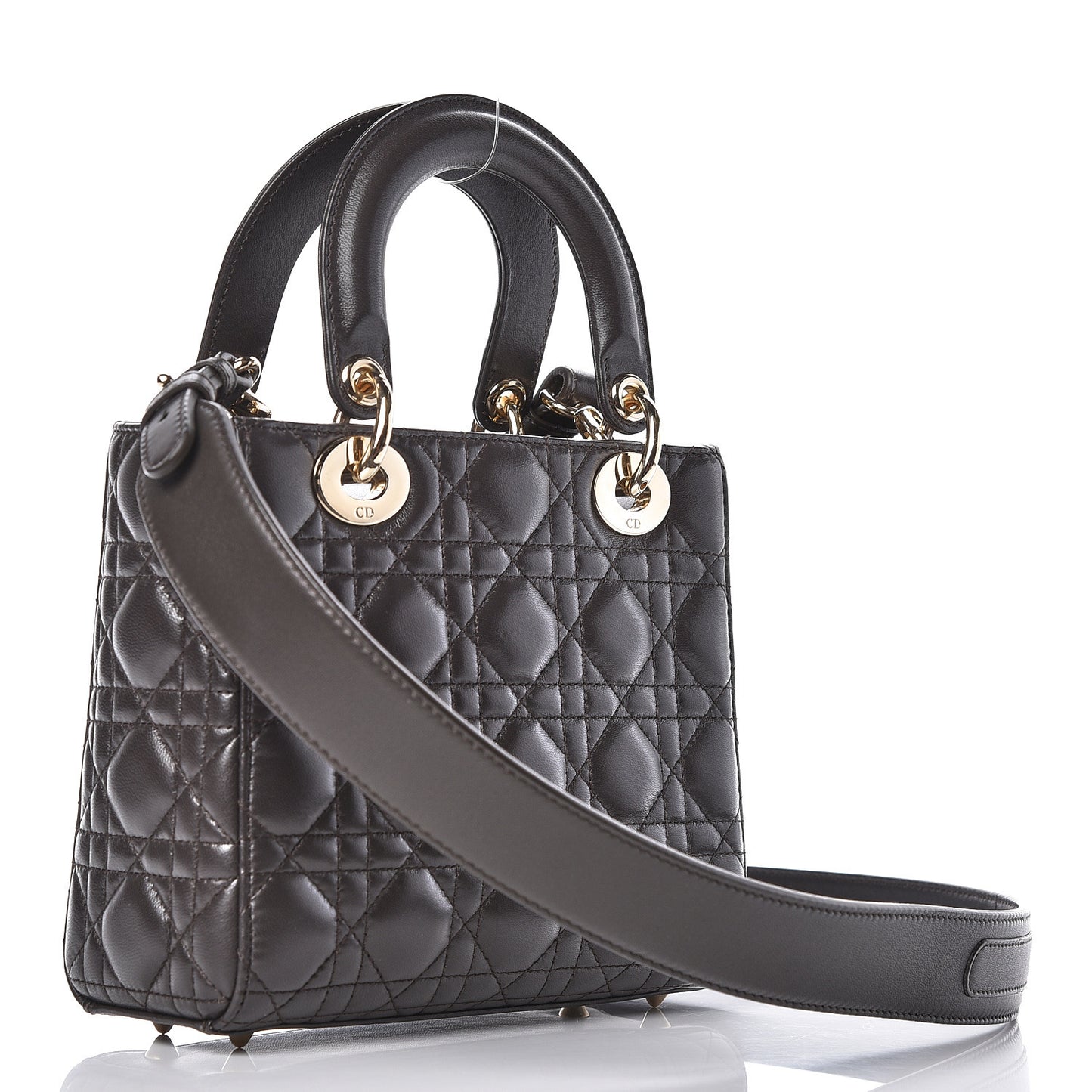 Lambskin Cannage Small My Lady Dior Dark Grey