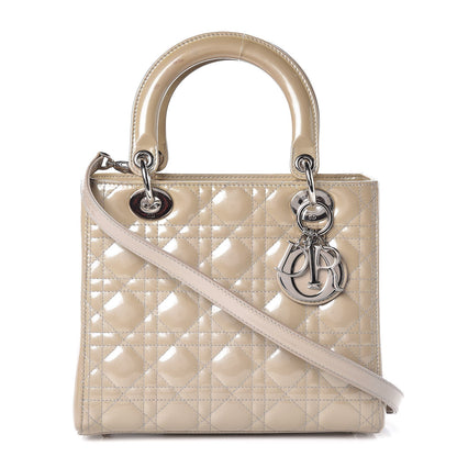 Christian Dior Patent Cannage Medium Lady Dior Grey 1 of 14