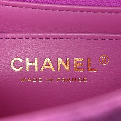 Chanel Tweed Quilted Mini Rectangular Flap Purple 6 of 10