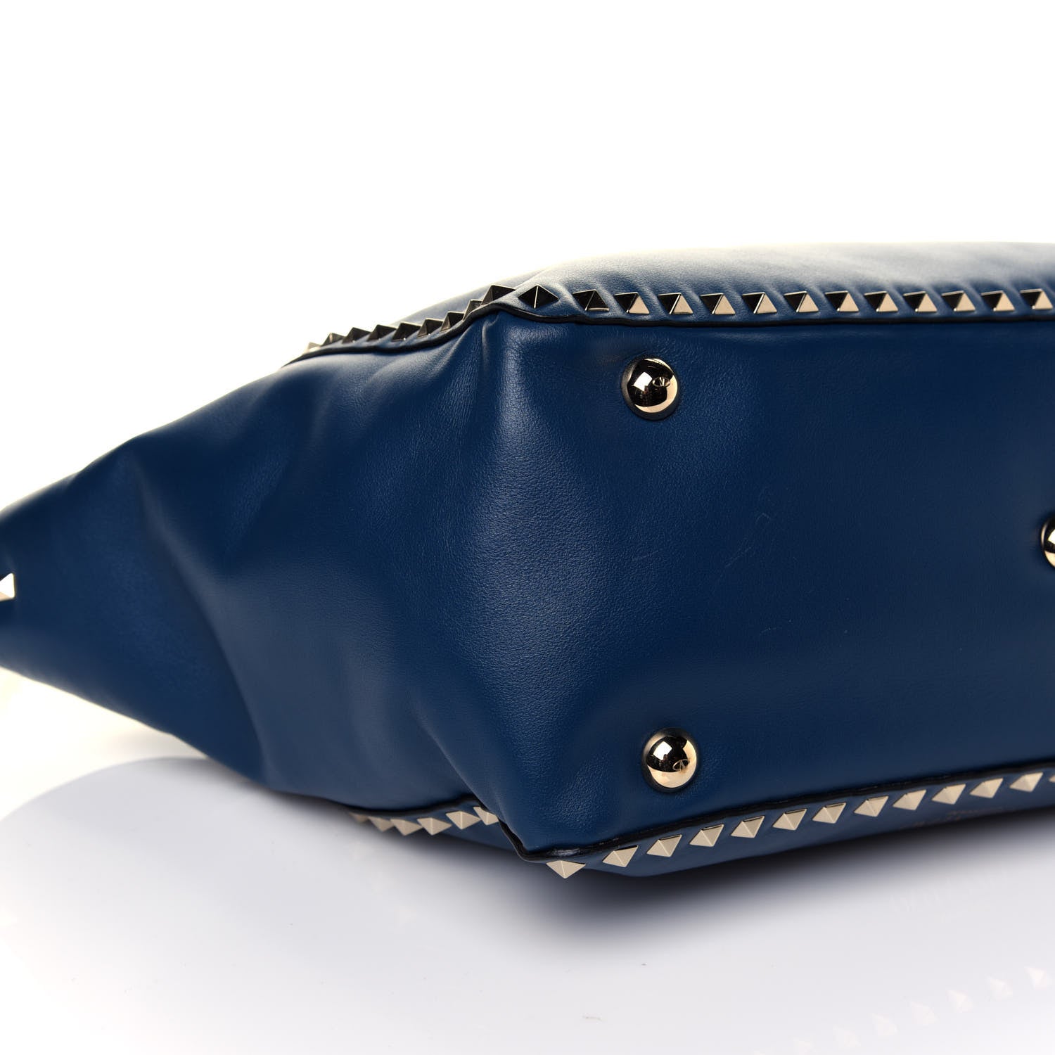 Valentino Garavani Vitello Medium Rockstud Tote Peacock 15 of 18