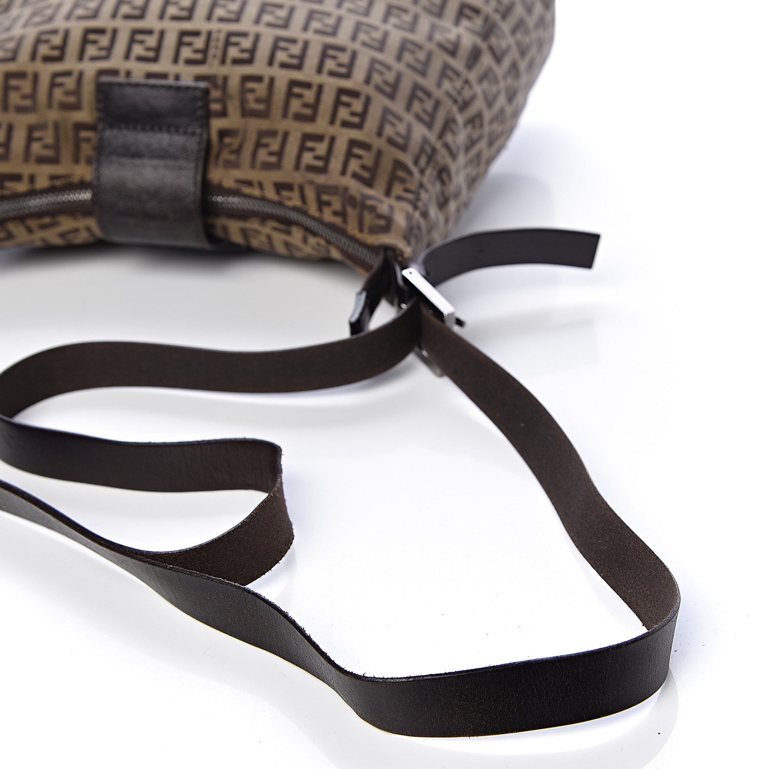 Fendi Zucchino Hobo Dark Brown 14 of 15