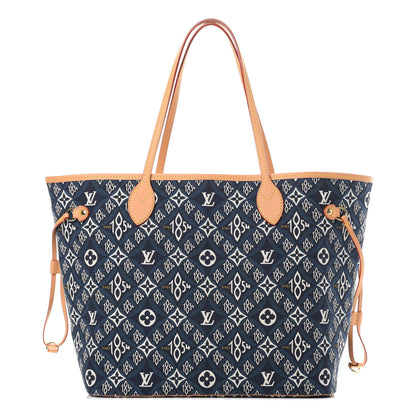 Louis Vuitton Jacquard Since 1854 Neverfull MM Blue 1 of 10