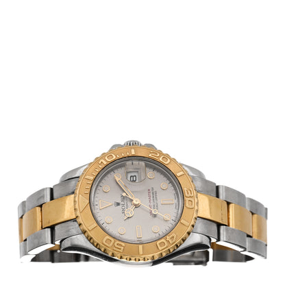Rolex Stainless Steel 18K Yellow Gold 29mm Oyster Perpetual Date Yacht-Master Watch Silver 69623 2 of 4