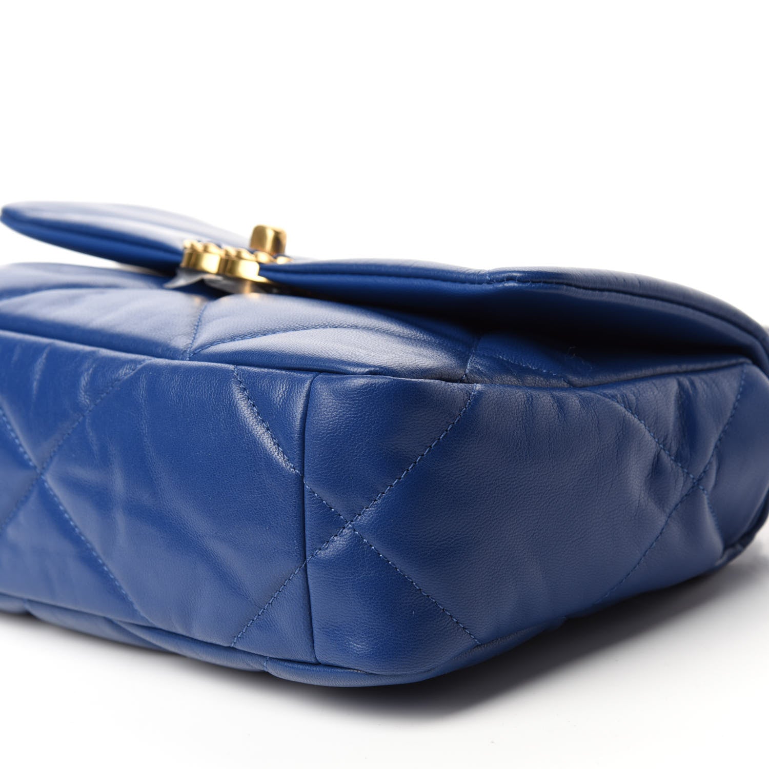 Chanel Goatskin Quilted Medium Chanel 19 Flap Dark Blue 7 of 12