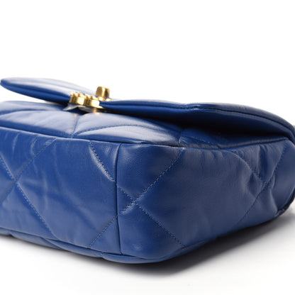 Chanel Goatskin Quilted Medium Chanel 19 Flap Dark Blue 7 of 12