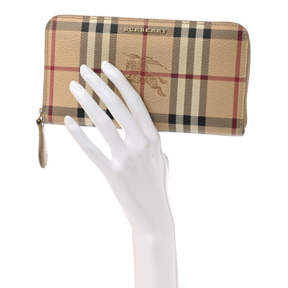 Burberry Haymarket Check Large Ziggy Zip Around Wallet Dusty Pink 2 of 9