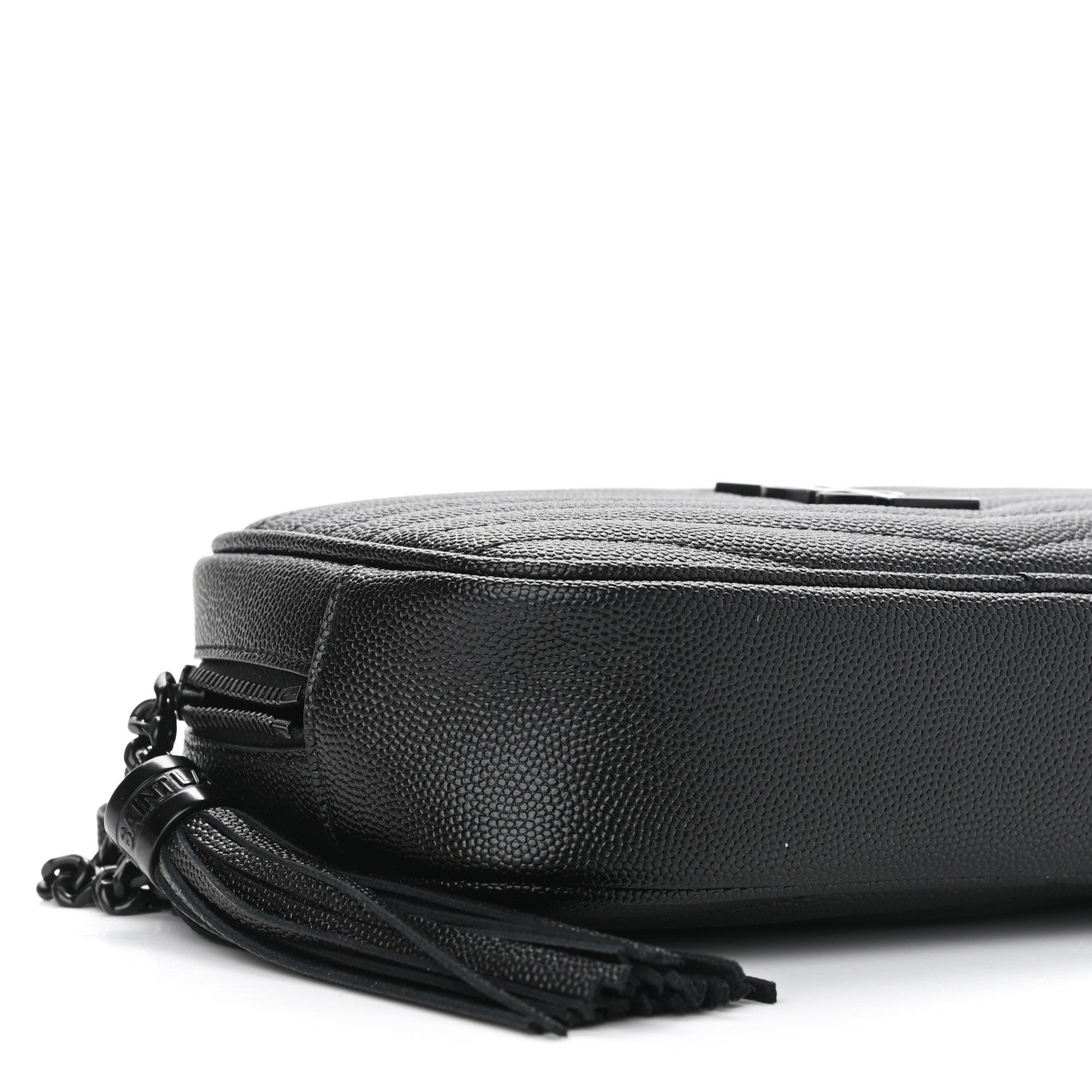 Saint Laurent Grain De Poudre Matelasse Monogram Mini Lou Camera Bag Black 7 of 9
